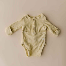 Load image into Gallery viewer, Terry Front flap Onesie | Buttercream
