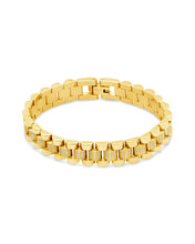 Load image into Gallery viewer, CZ Accent Watch Band Chain Bracelet
