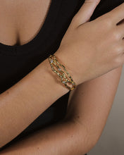 Load image into Gallery viewer, Tully CZ Molten Metal Cuff Bracelet
