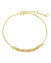 Load image into Gallery viewer, Harley CZ Interlocking Chain Bracelet
