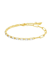 Load image into Gallery viewer, Hunter CZ Tennis &amp; Paperlicp Chain Bracelet
