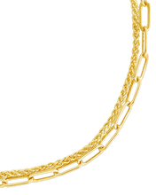 Load image into Gallery viewer, Emery Layered Paperclip &amp; Curb Chain Bracelet

