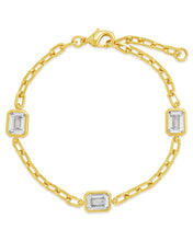 Load image into Gallery viewer, Lennox Station CZ Chain Bracelet Set
