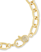 Load image into Gallery viewer, Tove CZ Clasp &amp; Paperclip Chain Bracelet
