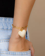 Load image into Gallery viewer, Disco Heart CZ Statement Bracelet
