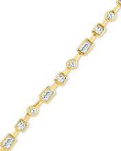 Load image into Gallery viewer, Camden CZ Staggered Tennis Bracelet
