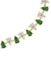 Load image into Gallery viewer, Emerald Pear Cut Tennis Bracelet
