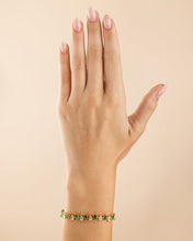 Load image into Gallery viewer, Emerald Pear Cut Tennis Bracelet
