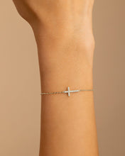 Load image into Gallery viewer, Sterling Silver Kinsey Luxe Cross Accent Bracelet

