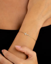 Load image into Gallery viewer, Sterling Silver Kinsey Luxe Cross Accent Bracelet
