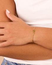 Load image into Gallery viewer, Sterling Silver Birth Flower Bolo Bracelet
