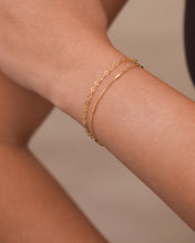 Load image into Gallery viewer, Sterling Silver Delicate 2 Layer Chain Bracelet
