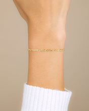 Load image into Gallery viewer, Sterling Silver Anne Dainty Figaro Chain Bracelet
