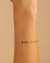 Load image into Gallery viewer, Sterling Silver Kelsey Beaded Cross Bracelet
