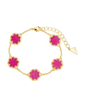 Load image into Gallery viewer, Rose Petal Station Bracelet

