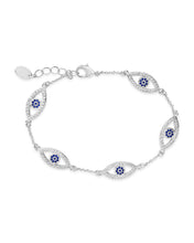 Load image into Gallery viewer, Evil Eye Bracelet with CZ
