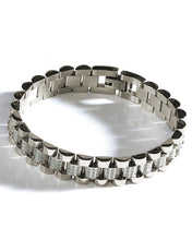 Load image into Gallery viewer, CZ Accent Watch Band Chain Bracelet
