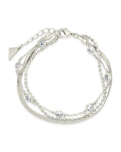 Load image into Gallery viewer, Paisley CZ &amp; Layered Chain Bracelet
