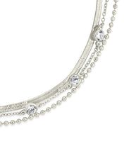 Load image into Gallery viewer, Paisley CZ &amp; Layered Chain Bracelet
