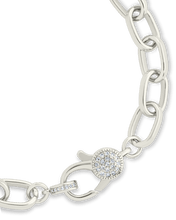 Load image into Gallery viewer, Tove CZ Clasp &amp; Paperclip Chain Bracelet
