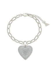 Load image into Gallery viewer, Disco Heart CZ Statement Bracelet
