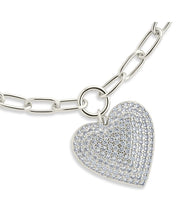 Load image into Gallery viewer, Disco Heart CZ Statement Bracelet
