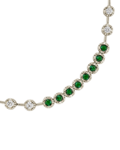 Load image into Gallery viewer, Liesbeth Emerald Accent Tennis Bracelet
