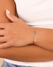 Load image into Gallery viewer, Sterling Silver Birth Flower Bolo Bracelet
