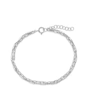 Load image into Gallery viewer, Sterling Silver Delicate 2 Layer Chain Bracelet
