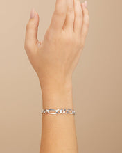 Load image into Gallery viewer, Dainty Sterling Silver Figarro Chain Bracelet
