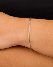 Load image into Gallery viewer, Sterling Silver Belen Dainty Rope Chain Bracelet
