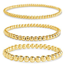 Load image into Gallery viewer, Sterling Silver Beaded Stretch Bracelet Sets
