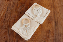 Load image into Gallery viewer, Cotton Macrame Napkins and Rings Set of 6

