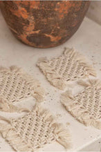 Load image into Gallery viewer, Kotak Macrame Coaster Set
