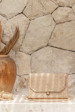 Load image into Gallery viewer, Stripes Rattan Clutch
