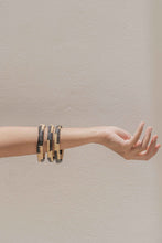 Load image into Gallery viewer, Black Motif Rattan Bangle
