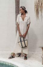 Load image into Gallery viewer, Raja Leather and Cane Carryall Bag
