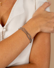 Load image into Gallery viewer, Sterling Silver Beaded Stretch Bracelet Sets
