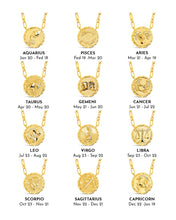 Load image into Gallery viewer, Bold CZ Zodiac Link Pendant Necklace
