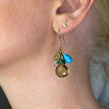 Load image into Gallery viewer, Turquoise Shimmer Bauble earrings
