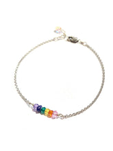 Load image into Gallery viewer, Chakra Stones Rainbow bracelet
