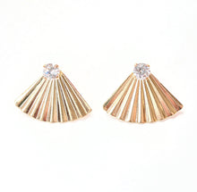 Load image into Gallery viewer, Secret Fan Ear Jacket stud earrings
