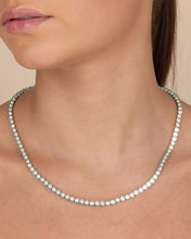 Load image into Gallery viewer, Helene Bezel CZ Tennis Necklace
