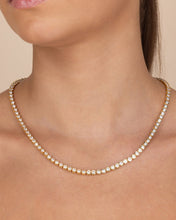 Load image into Gallery viewer, Helene Bezel CZ Tennis Necklace
