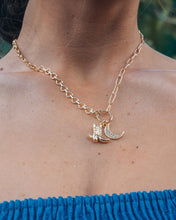 Load image into Gallery viewer, Kelsea CZ Boot &amp; Moon Pendant Charm Necklace
