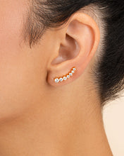 Load image into Gallery viewer, Graduated CZ Crawler Earrings
