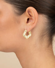 Load image into Gallery viewer, Florence CZ Twist Hoop Earrings
