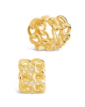 Load image into Gallery viewer, Carleene CZ Chain Huggie Hoop Earrings
