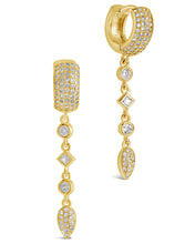 Load image into Gallery viewer, Malin CZ Drop Hoop Earrings
