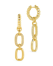 Load image into Gallery viewer, Andi Chain Link Drop Hoop Earrings
